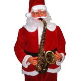 Papai Noel 1,80m Musical Saxofone Bivolt C/ Sensor