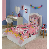 Jogo De Cama Minnie 2 Pçs Lepper Lençol + Fronha