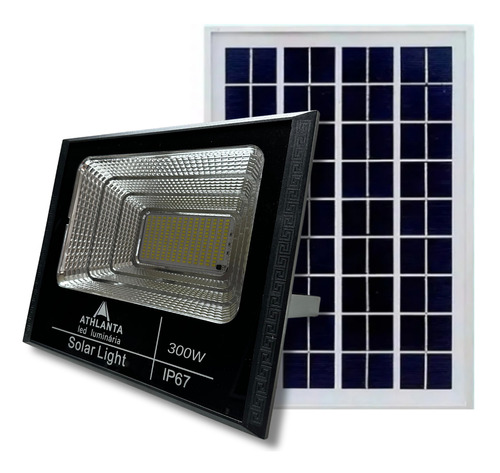 Refletor Holofote De Placa Solar 300w Potente Campo Futebol 