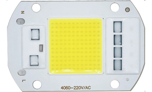 Chip Led Cob 50w 220v Directo Driver Incluido Blanco Frio