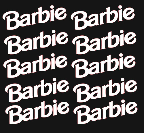 Vinil Barbie Sticker Para Vaso 12 Piezas