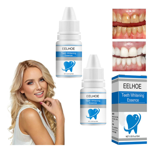2×esencia Blanqueadora Dental Limpeza Higiene Oral Removal B