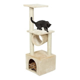 Torre Arbol Rascador Para Gato Juguete Varios Niveles Beige 