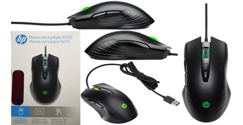 Mouse Hp Gamer Retroiluminado Hp X220 Gaming  