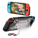 Funda Protector Carcasa Nintendo Switch Oled Negra