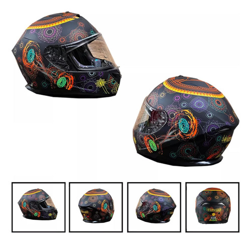 Casco Cerrado Half Certificado Dot Single Visor Rmb