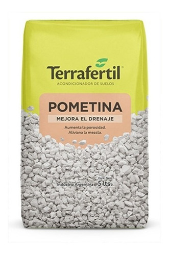  Terrafertil Pometina 5 Lt. Piedra Mejor Drenaje 