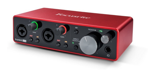 Interface De Áudio Scarlett 2i2 Geração 3 - Focusrite - Com Nota Fiscal E Garantia De 2 Anos Proshows!