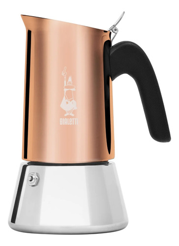 Cafetera Italiana De Acero Venus 4 Tazas Cobre Bialetti