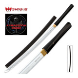 Katana Shinwa Shirazaya Sleek Black Alto Filo Funcional Ninj