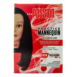 Cabezote Maniquí Para Peinado Y Corte Cabello Tamaño Largo