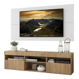 Rack C/ Painel Tv 65 Suspenso Multimóveis Rustic/branco