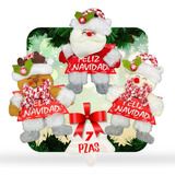 7 Colgantes Navideños Feliz Navidad Árbol Santa Adorno!!
