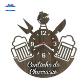 Relógio De Parede Cantinho Do Churrasco Varanda Gourmet 3d