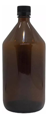 Botella Vidrio Jarabe Ambar 1 Litro Con Tapa Ambar X12 