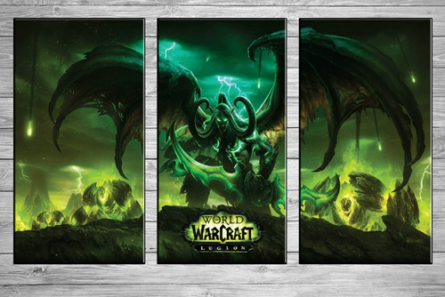 Cuadro World Of Warcraft  75x45 Cm Art Canvas Habitacion