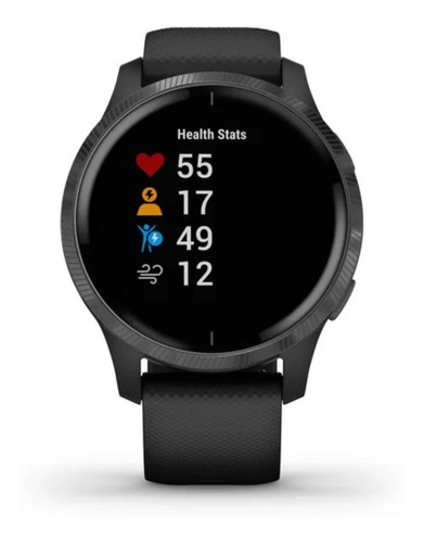 Smartwatch Garmin Venu Venu 1.2  Caja 43.2mm De  Polímero Reforzado Con Fibra Black, Malla  Black De  Silicona