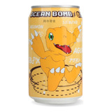 Refrigerante Digimon Agumon Sabor Banana Ocean Bomb 330ml
