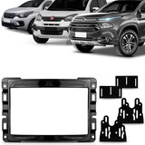 Moldura Dvd 2 Din Som Carro Automotivo Fiat Toro Mobi Uno