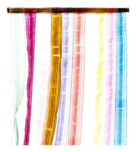 Cortina Porta Arco Iris Plastica 87x198 Linda