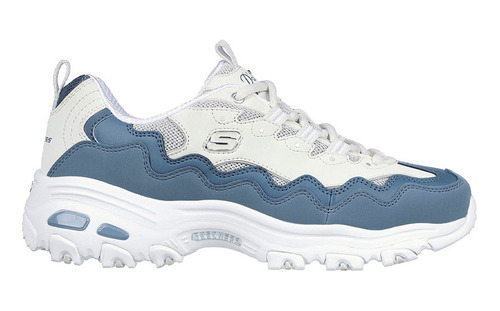 Tenis Mujer Skechers Dlites - Blanco-azul