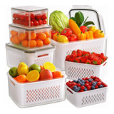 5 Recipientes De Almacenamiento De Frutas Para Refrigerador
