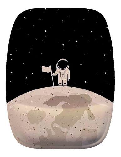 Mouse Pad Ergonomico Lua Astronauta Bandeira
