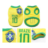 Roupa Pets Camisa Brasil Tamanho Extra 4gg (4xl) - Meimei
