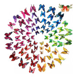 24 Mariposas Decorativas 3d Decoración Fiesta Pastel Pared