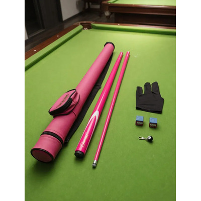Kit Taco De Billar Carbono + Estuche Rígido Portátil Rosa | Envío gratis