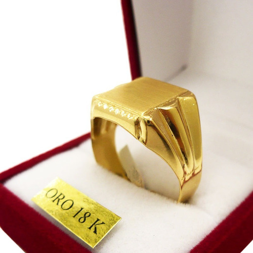 Anillo Oro Hombre Anillo Oro 18k Hombre 4 Gr Grabado