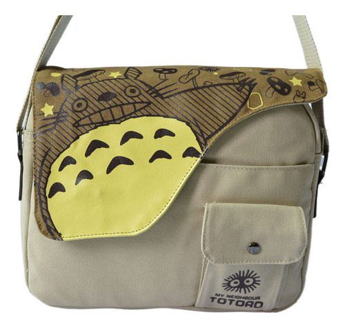 Bolsa De Hombro De Lona Lavada Totoro Con Dibujos Animados D