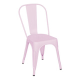 Cadeira Tolix Iron Aço Industrial Loft Metal Gourmet Cores Cor Da Estrutura Da Cadeira Rosa-claro