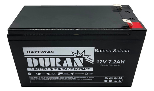 Bateria 12v 7ah Para Central Alarme Intelbras Cerca Elétrica