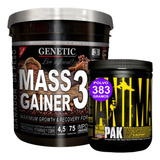 Mass Gainer Genetic Animal Pak Crecimiento Muscular Extremo