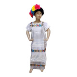 Vestido Regional Típico De Yucatán Yucateco Para Niña