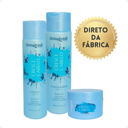 Kit Cresce Cabelo Shampoo + Cond + Masc - Onixx Brasil 
