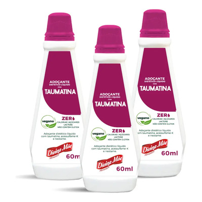 Kit Adoçantes Dietético Líq Taumatina Divina Mâe Alim 3x60ml | MercadoLivre