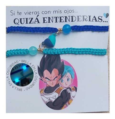 Pulsera De Pareja Iman Vegeta Bulma