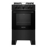 Fogão 4 Bocas Atlas Mônaco Plus Preto Com Mesa Inox - Bivolt