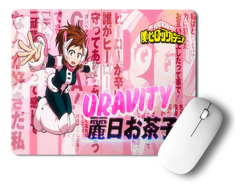 Mouse Pad My Hero Academia Ochako Uraraka Anime  22x18 Cm