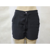 Shorts Preto Feminino 2 Bolsos Laterais Tam 38-40 Bom Estado