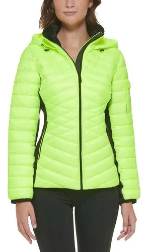 Parka Puffer Calvin Klein Mujer Original 100% - Impecable - Gorro Ajustable - Repelente Al Agua - Aislación Térmica