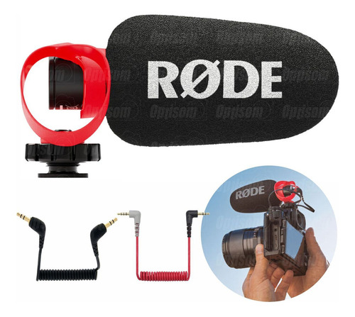 Micrófono Supercardioide Ultracompacto Rode Videomicro Ii, Color Negro