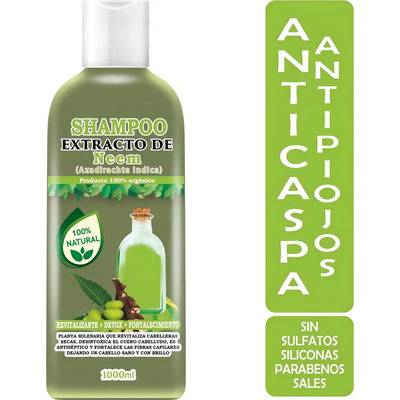 Shampoo De Neem 1 Litro, Cabello Sano Y Fuerte | Meses sin interés