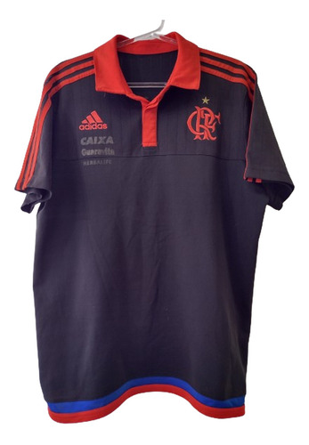 Camisa Polo Flamengo 2015 Preta Original Ótimo Estado De Con
