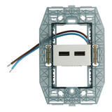 Toma Modulo De Carga Doble Usb Kalop Con Bastidor Pack X5u