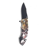 Navaja Cuchillo Supervivencia Estampado Tigre