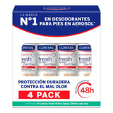 Desodorante Para Pies Curitas Fresh Active 2 En 1 - 4pack