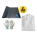 Kit Anti-estático Manta Cabo Pulseira Jaleco Luva Esd